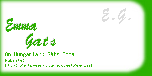 emma gats business card