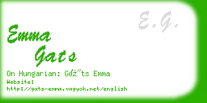 emma gats business card